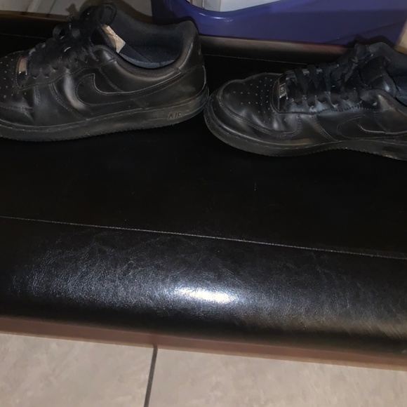 Black Nike Air Force 1s All Black - Picture 2 of 6